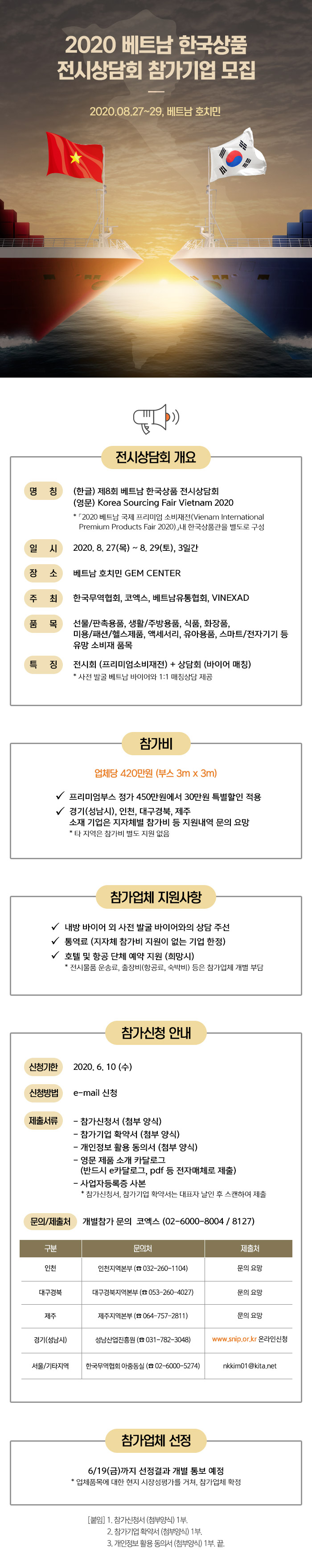 2020 베트남 한국상품 전시상담회 참가기업 모집